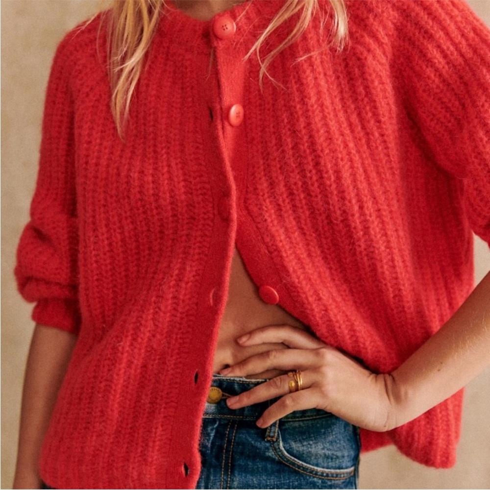 Sezane Emile Cardigan - Red